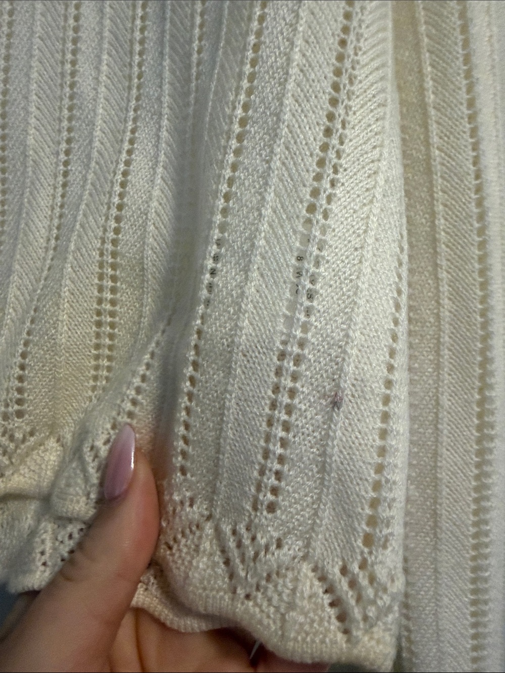 Cream Knit Button-Up Cardigan - Picture 4 of 5